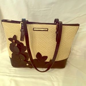 Brahmin Shoulder Bag with Flower